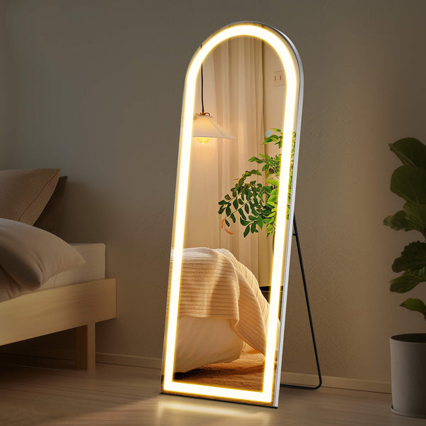 Sweetcrispy 3-Color LED Illuminated Mirror for Indoors