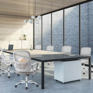 Sweetcrispy Office Chair with Lumbar Support and Armrests