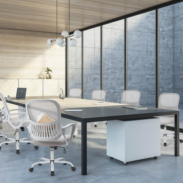 Sweetcrispy Office Chair with Lumbar Support and Armrests