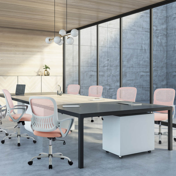Sweetcrispy Office Chair with Lumbar Support and Armrests