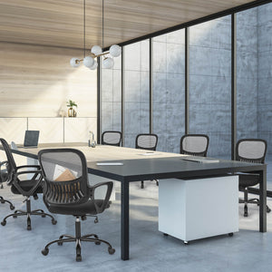 Sweetcrispy Office Chair with Lumbar Support and Armrests