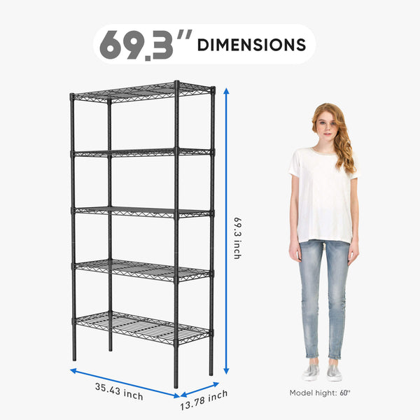 Sweetcrispy Shelf Metal Heavy Duty Construction For Kitchen Pantry