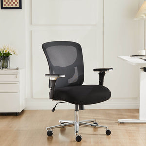 Sweetcrispy Office Chair with Adjustable Lumbar Support Oversized Cushion