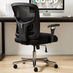 Sweetcrispy Office Chair with Adjustable Lumbar Support Oversized Cushion