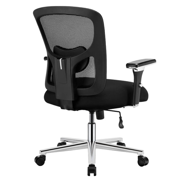 Sweetcrispy Office Chair with Adjustable Lumbar Support Oversized Cushion