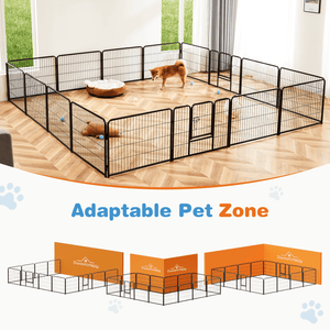 Sweetcrispy Dog Fence Collapsible for Garden Patio