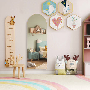 Sweetcrispy Floor Mirror with Slim Metal Frame for Bedroom