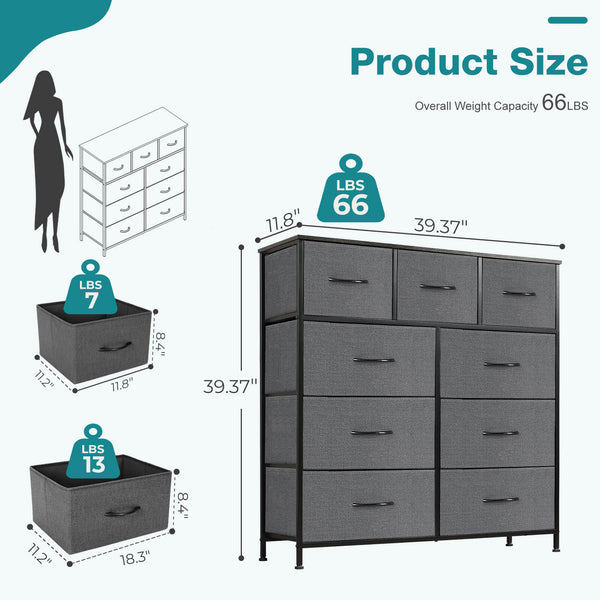 9 Drawer Storage Cabinet6#color_grey
