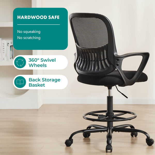 Sweetcrispy Tall Office Chair Height Adjustable