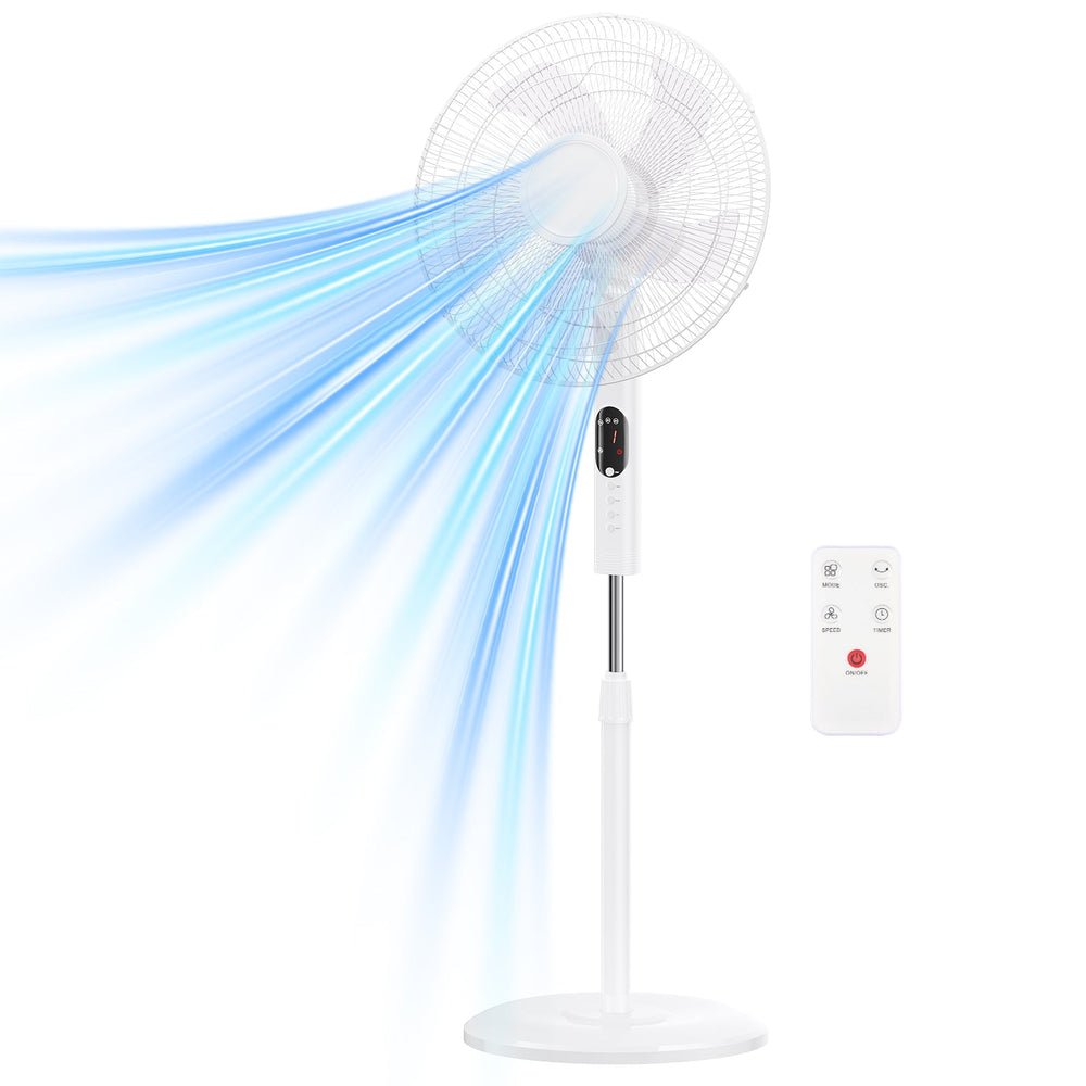 Sweetcrispy Pedestal Fan with Remote Control