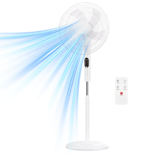 Sweetcrispy Pedestal Fan with Remote Control