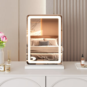 Sweetcrispy Touchscreen LED-lit Makeup Mirror for Bedroom