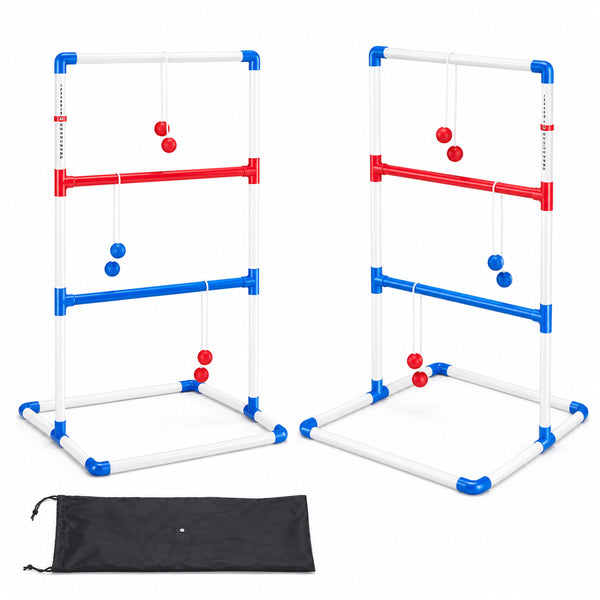 Sweetcrispy Ladder Ball Game Set Portable Ladder Toss for Backyard Tailgates Campsites and Family Fun
