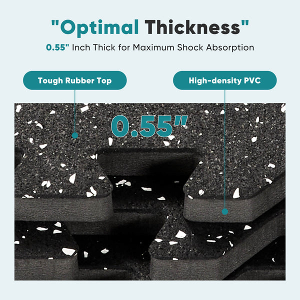 Sweetcrispy Interlocking Gym Floor Tiles for Home Gym