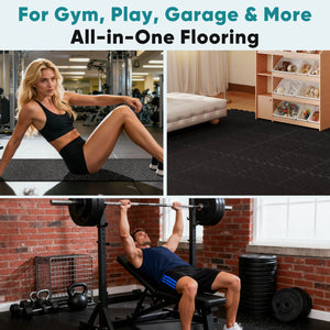 Sweetcrispy Interlocking Gym Floor Tiles for Home Gym