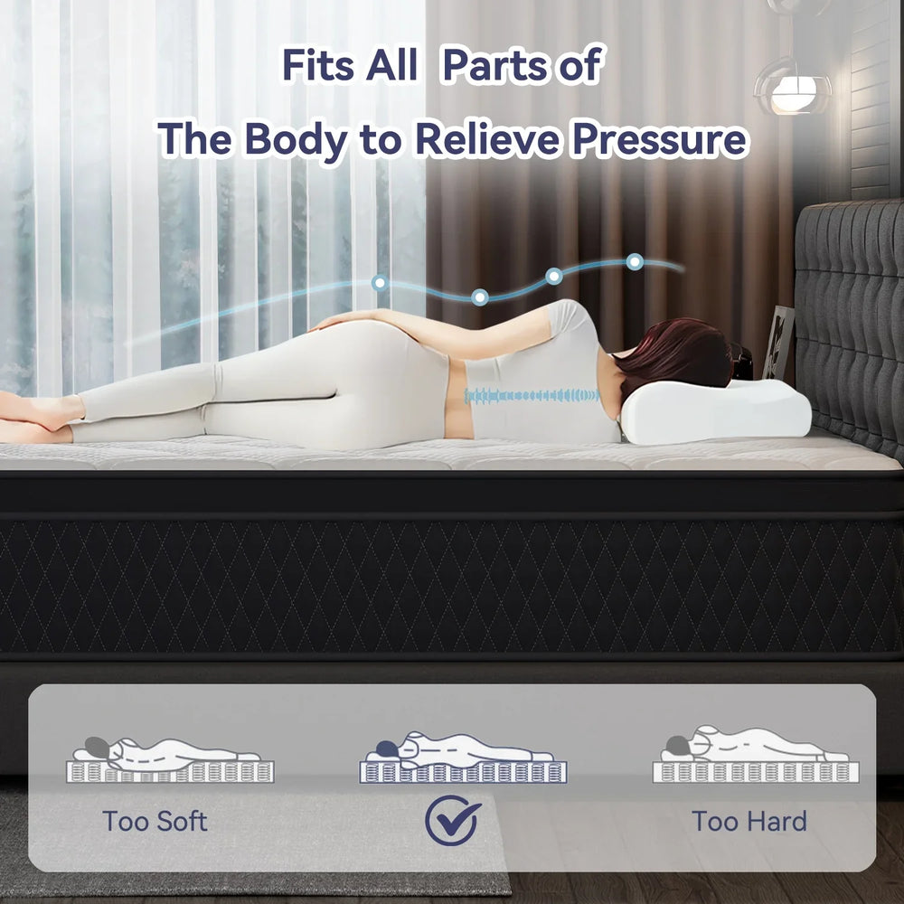 edx Mattress in a Box, Memory Foam Hybrid with Pocketed Springs and Pressure Relief