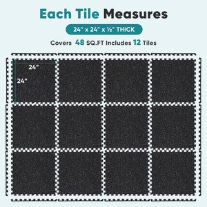 Sweetcrispy Interlocking Gym Floor Tiles for Home Gym