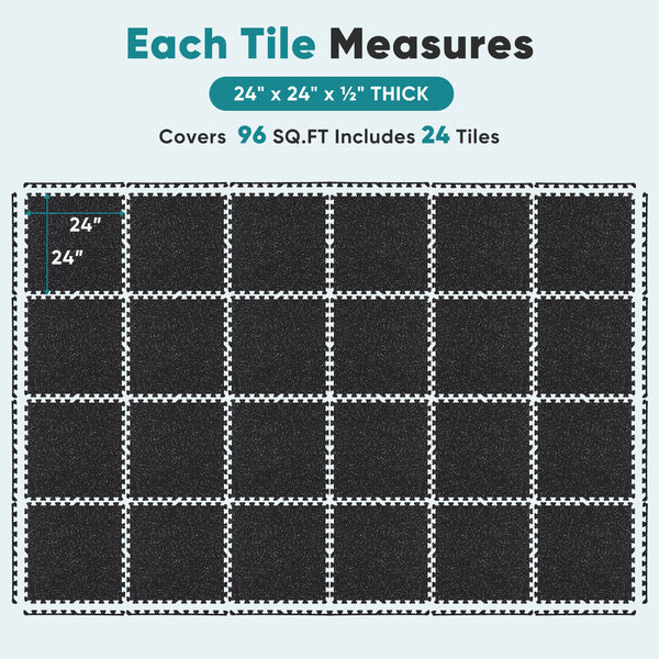 Sweetcrispy Interlocking Gym Floor Tiles for Home Gym