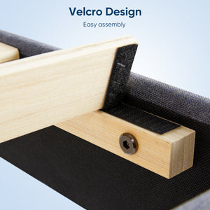 Sweetcrispy Fabric Upholstered Platform Bed Frame with Adjustable Headboard