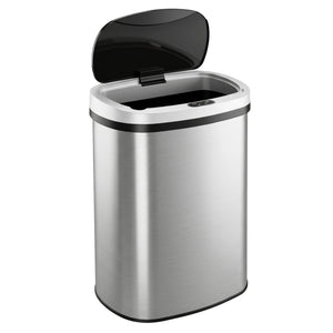 Sweetcrispy 50L Automatic Trash Can, Stainless Steel with 7" Smart Sensor Lid