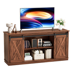 EDX TV Stand for 32-65 Inch TV Farmhouse Entertainment Center with Storage Cabinets