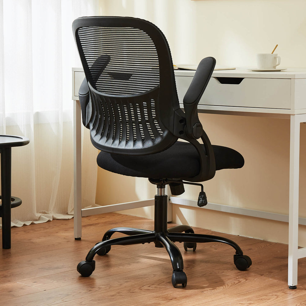 Sweetcrispy Office Chair with Wheels Reversible Armrests