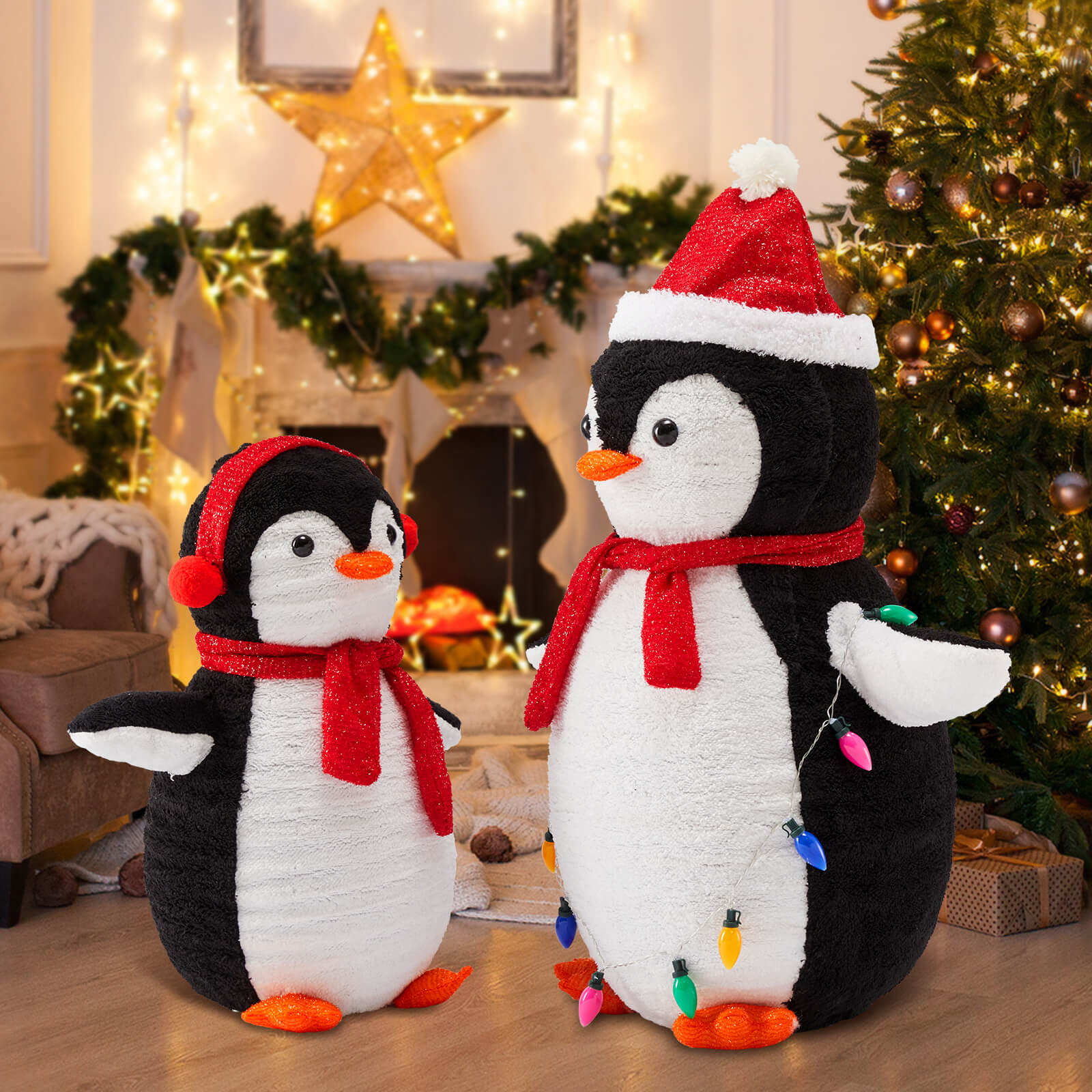 Sweetcrispy Lighted Penguin Set Outdoor Christmas Decoration – sweetcrispy