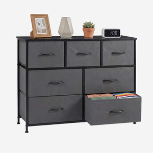 Sweetcrispy Dresser Wooden Top with Storage for Living Room Bedroom