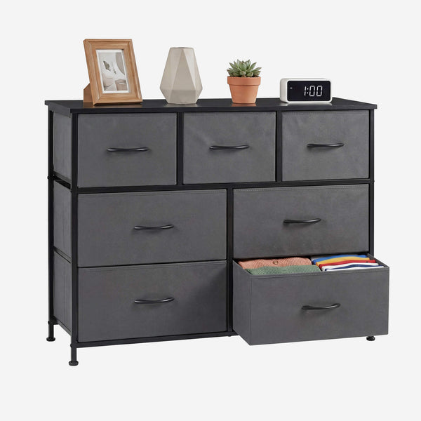 Sweetcrispy Dresser Wooden Top with Storage for Living Room Bedroom