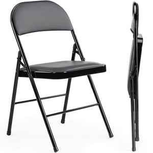 Sweetcrispy Leather Folding Chair for Events and Home Use