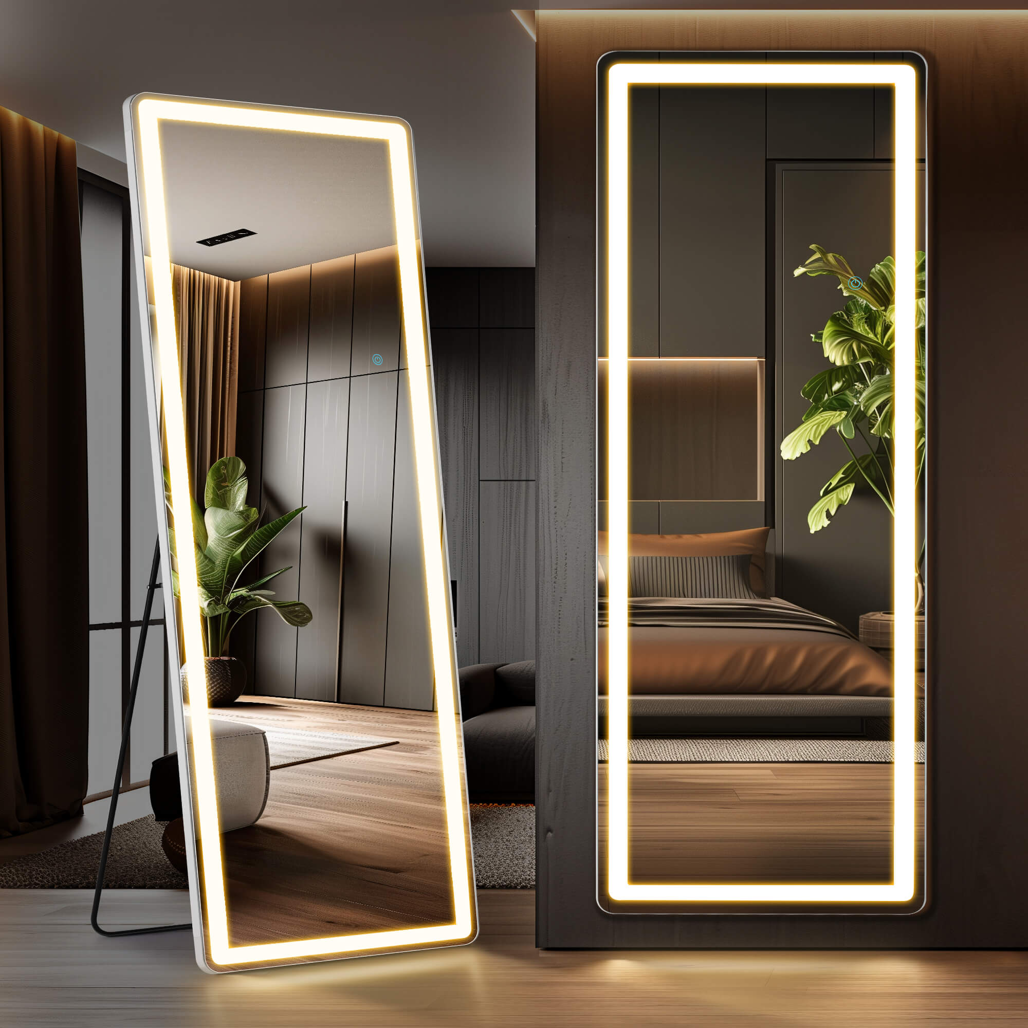 Sweetcrispy 3-Color LED Illuminated Mirror for Indoors – sweetcrispy