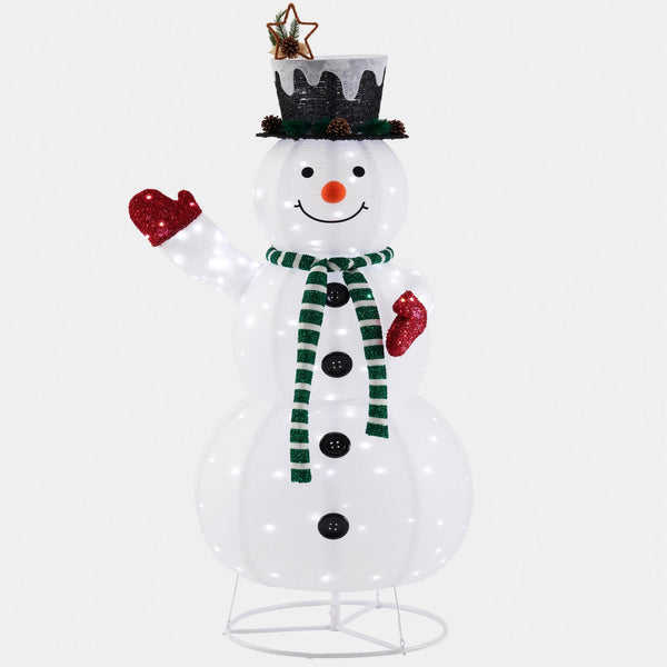 Sweetcrispy Lighted Snowman Outdoor Christmas Decoration
