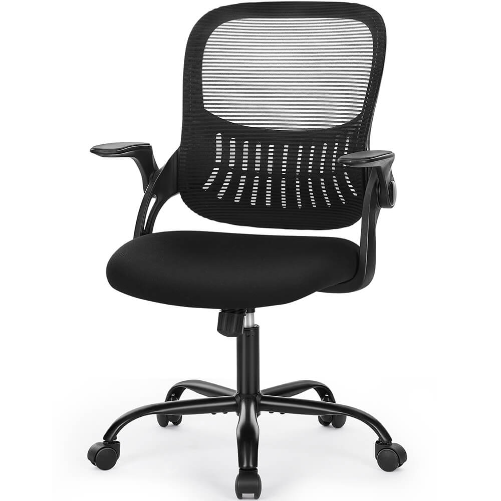 Sweetcrispy Office Chair with Wheels Reversible Armrests