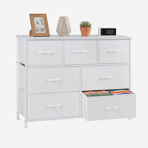 Sweetcrispy Dresser Wooden Top with Storage for Living Room Bedroom