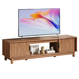 Sweetcrispy Boho TV Stand with Storage, Entertainment Center for TVs up to 65”