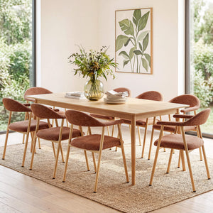 Sweetcrispy Linen-Upholstered Ergonomic Dining Chairs Set of 2