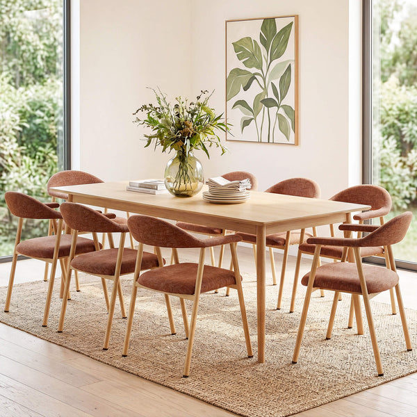 Sweetcrispy Linen-Upholstered Ergonomic Dining Chairs Set of 2