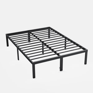 Sweetcrispy Heavy Duty Metal Bed Frame with Under-Bed Storage for Bedroom