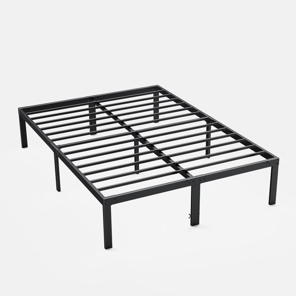 Sweetcrispy Heavy Duty Metal Bed Frame with Under-Bed Storage for Bedroom