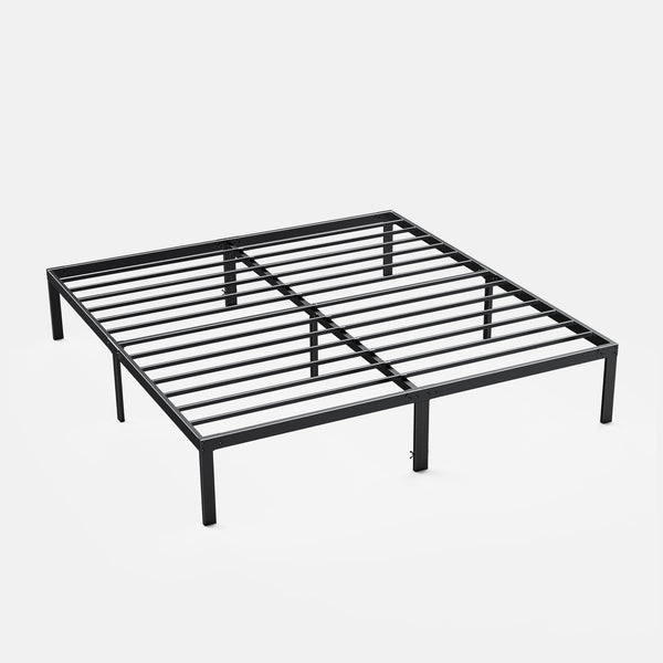 Sweetcrispy Heavy Duty Metal Bed Frame with Under-Bed Storage for Bedroom