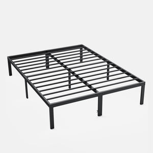Sweetcrispy Heavy Duty Metal Bed Frame with Under-Bed Storage for Bedroom