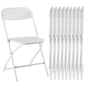Sweetcrispy Lightweight Plastic Folding Chair for Indoor & Outdoor Use