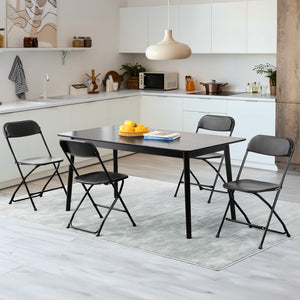 Sweetcrispy Lightweight Plastic Folding Chair for Indoor & Outdoor Use