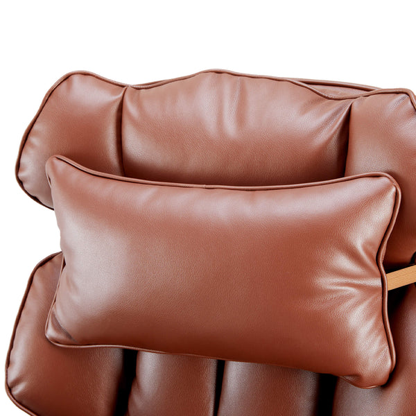 Sweetcrispy Computer Chair Leather with Leg Rest for Office