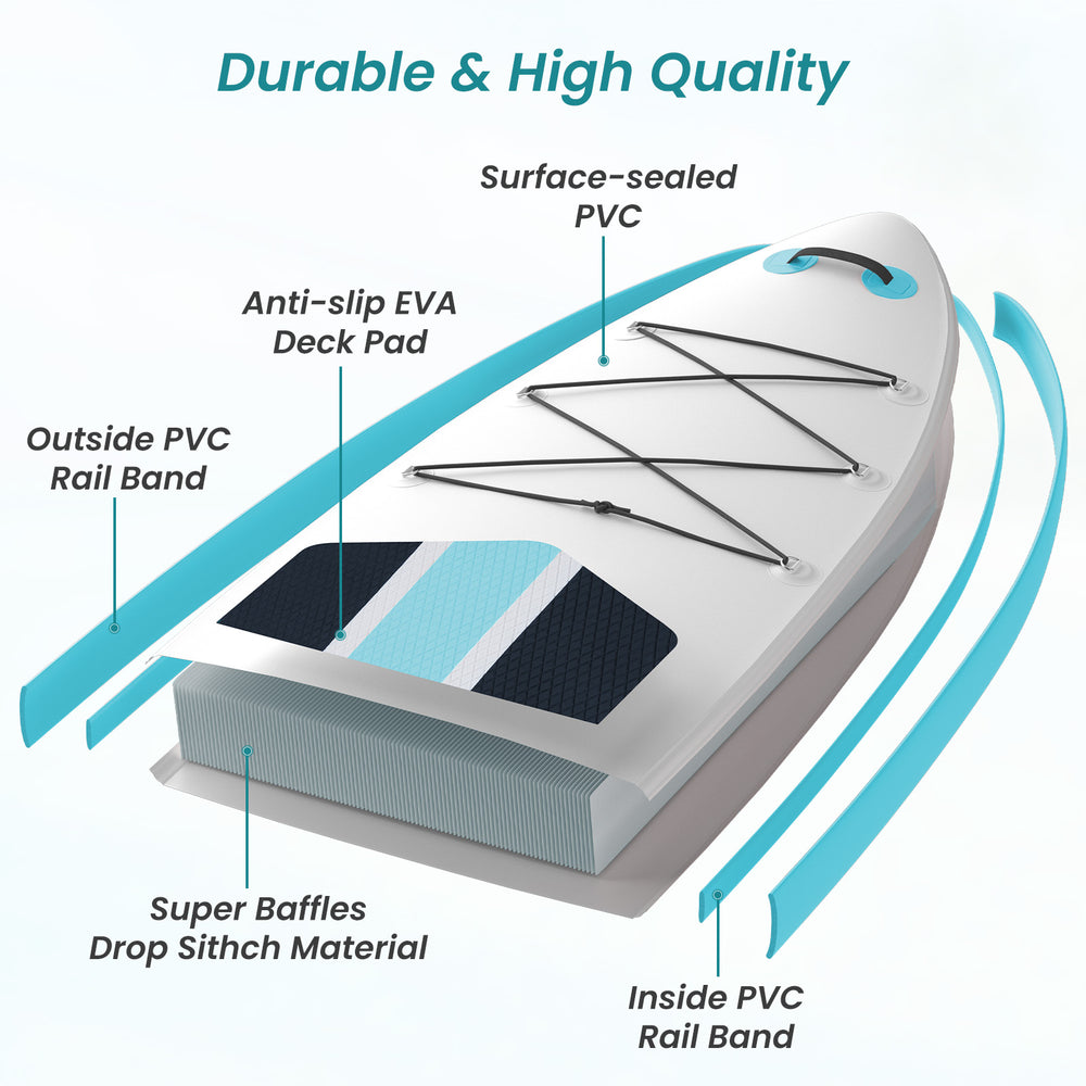 Sweetcrispy Inflatable Paddleboard with Premium Accessories for Outdoor Surfing