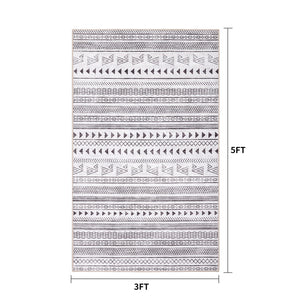 Sweetcrispy Luxury Weave Washable Area Rug for Bedroom Living Room