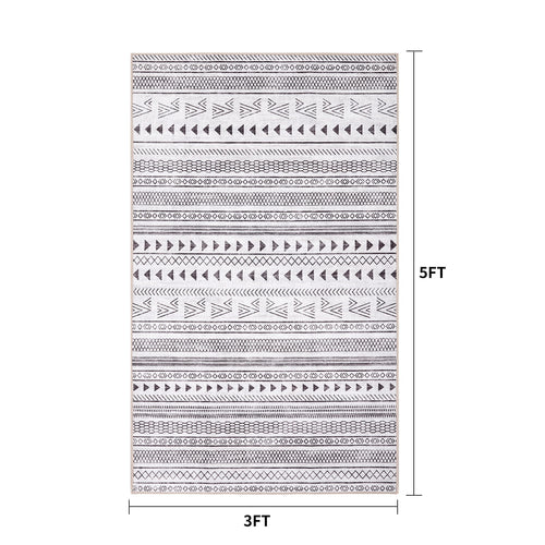 Sweetcrispy Luxury Weave Washable Area Rug for Bedroom Living Room