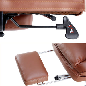 Sweetcrispy Computer Chair Leather with Leg Rest for Office