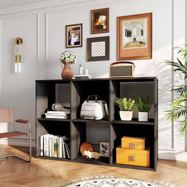 EDX Storage Organizer, Open Cube Storage Bookcase with 3 Removable Back Panels for Living Room, Bedroom & Office