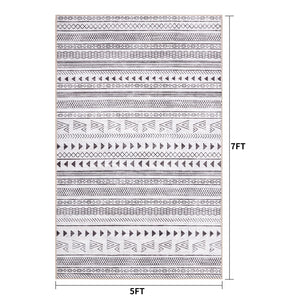 Sweetcrispy Luxury Weave Washable Area Rug for Bedroom Living Room